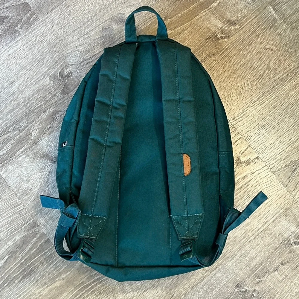 Herschel Supply Co Heritage Backpack Forest Green Gold Zipper Canvas Bag